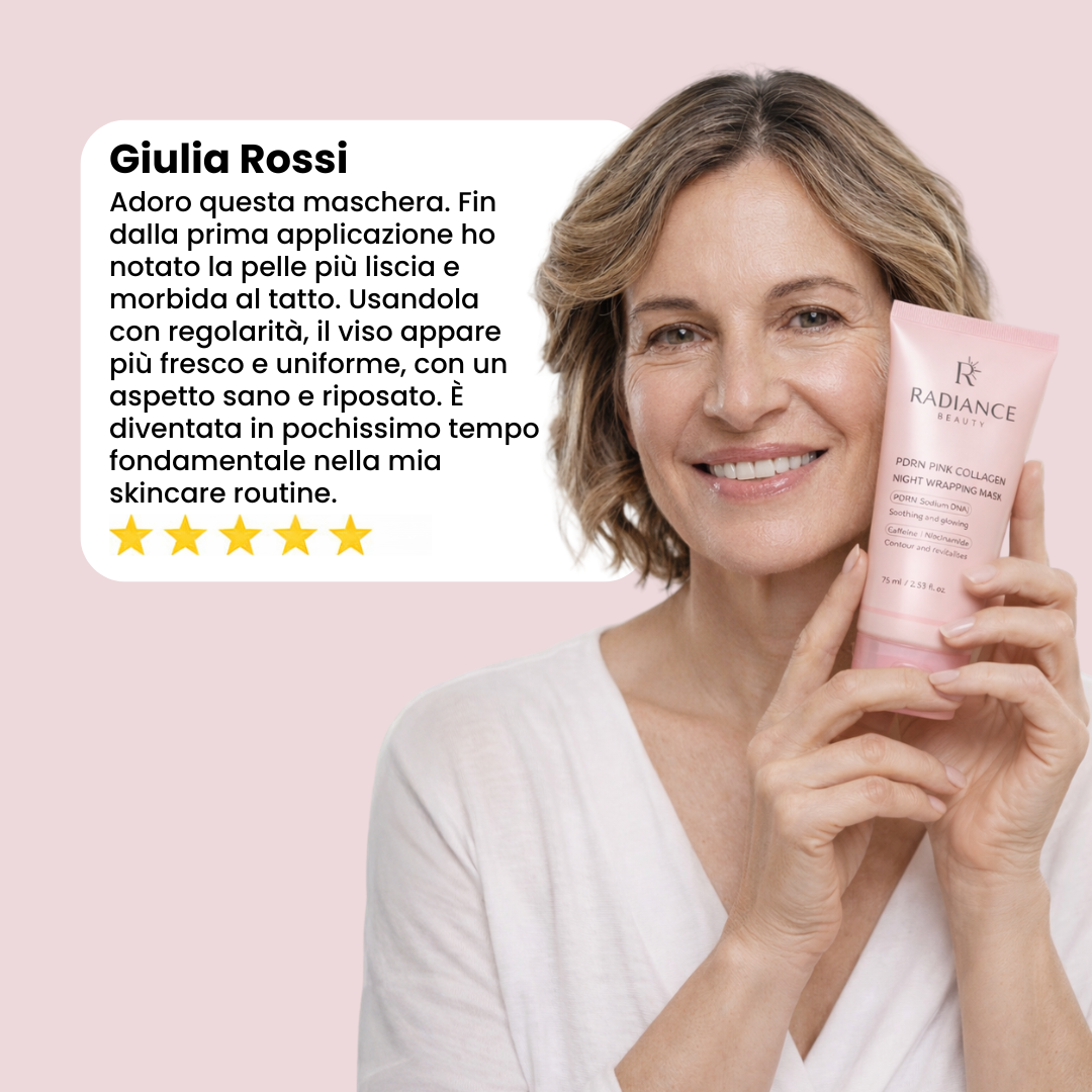 Maschera Wrapping al PDRN, Collagene e Caffeina Radiance Los Angeles