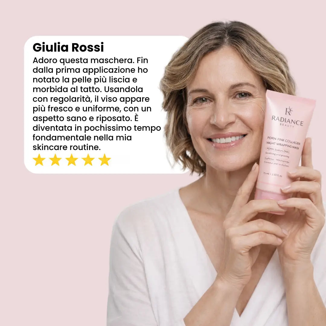 Maschera Wrapping al PDRN, Collagene e Caffeina Radiance Beauty